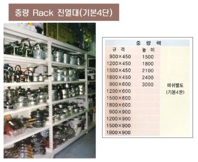 중량Rack진열대(기본4단)